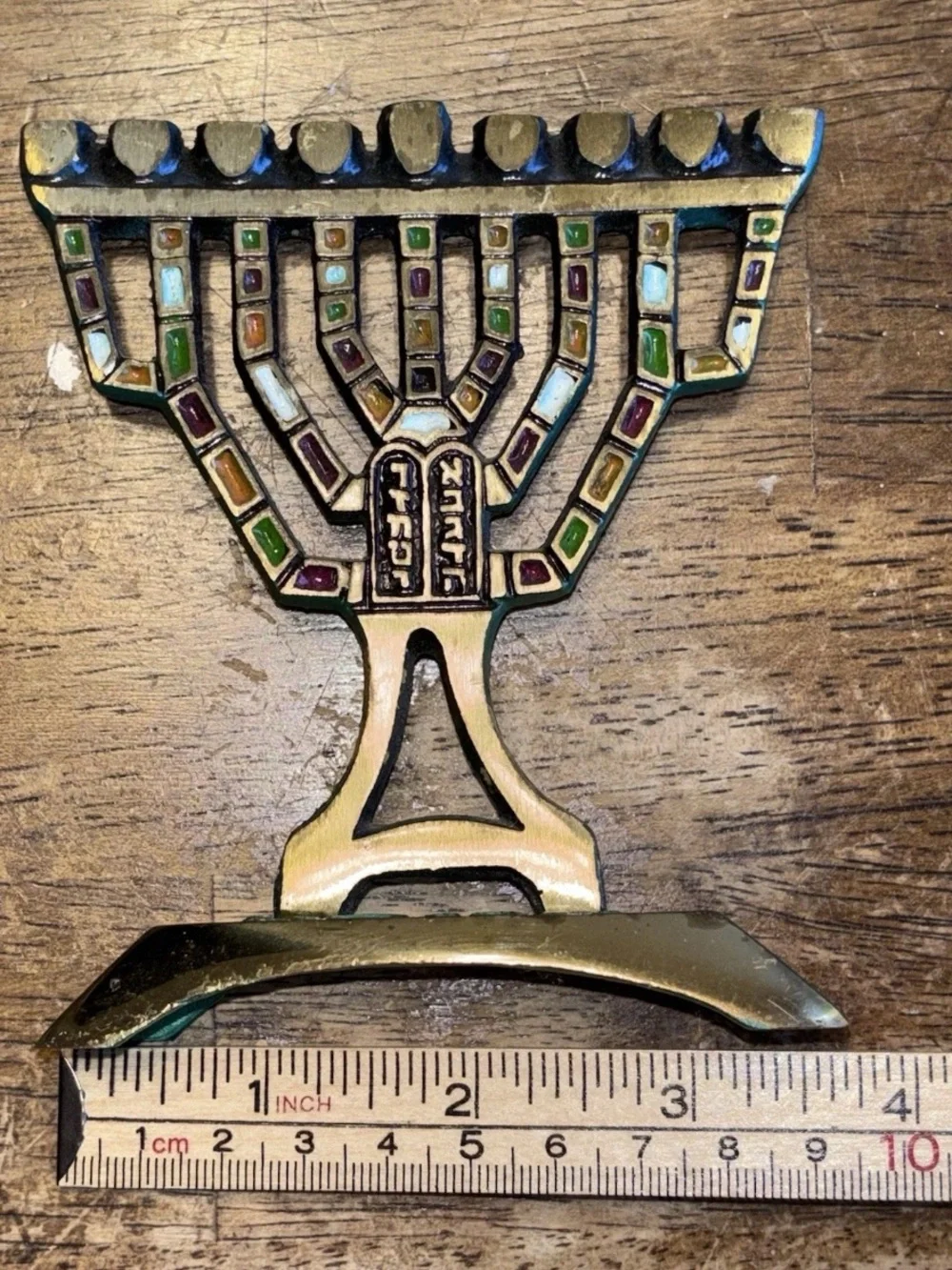 (2) Vintage Mini Brass Metal Menorahs